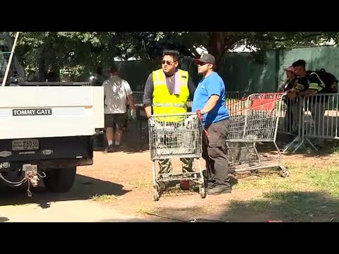 NYPD dismantles migrant encampment on Randall's Island after sweep