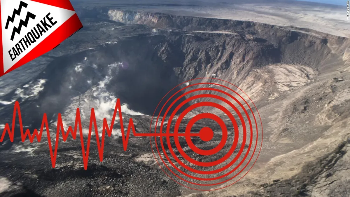 Earthquakes strike near Hawaii's Kilauea volcano, leading geologists to issued YELLOW warnings for the Kilauea