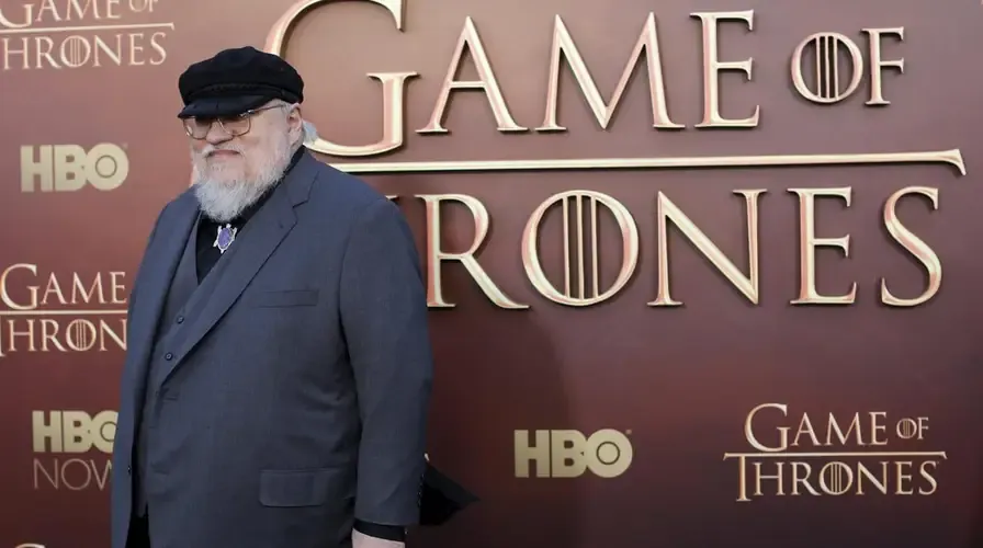 George RR Martin Standing for promotion of game of thrones