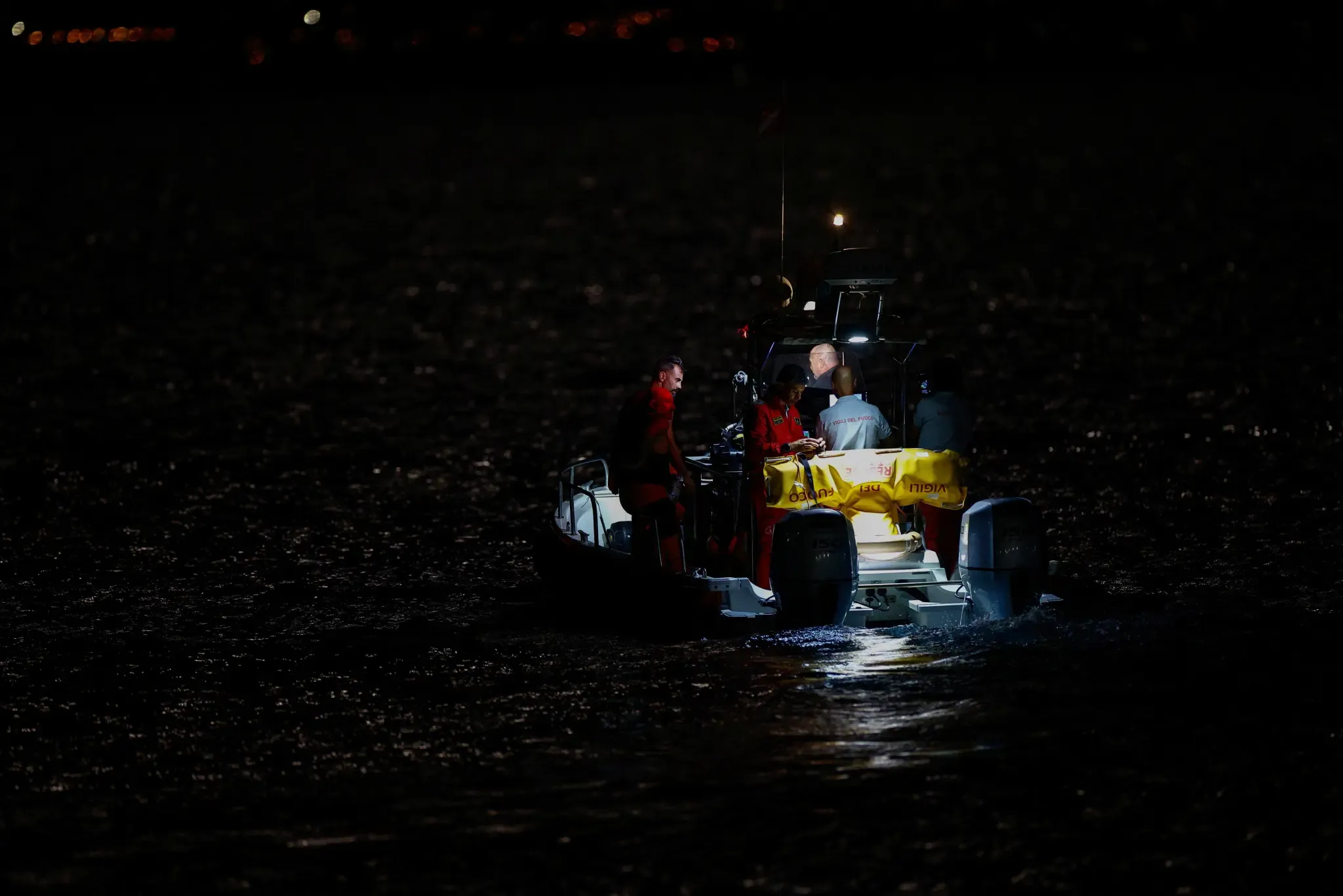 The ship was struck by a tornado just around dawn on Monday morning.