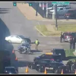 Motorist involved in pursuit collides with three vehicles near Towne East