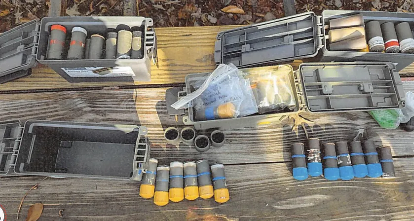 Judge rules that man accused of amassing 150 homemade bombs must remain in custody until trial